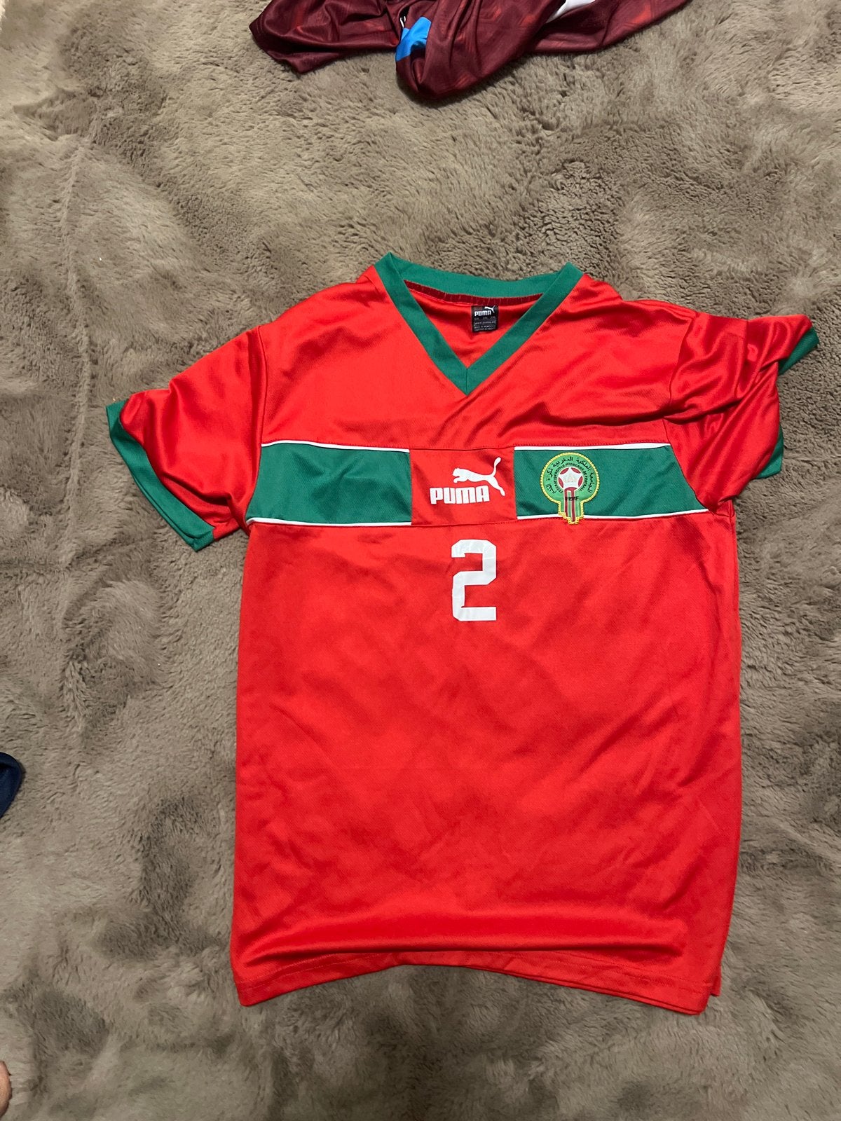 Marokko Puma voetbalshirt Hakimi #2 - Maat M, Kleding | Heren, Maat 48/50 (M), Ophalen of Verzenden, Zo goed als nieuw, Voetbal