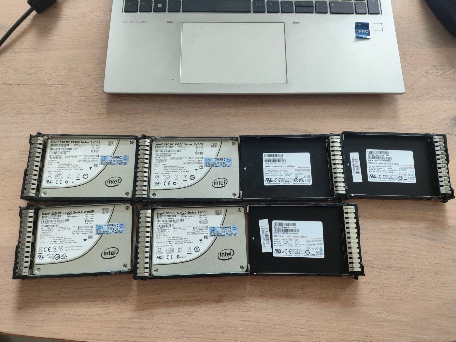 Intel SSD DC S3500 240GB & Samsung PM863 480GB SSD's, Intern, Gebruikt, Server, Ophalen of Verzenden