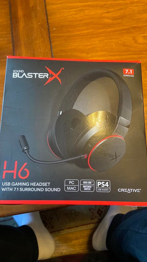 Sound blasterX 7.1 surround sound hoofdtelefoon 10€ bij 10, Computers en Software, Ophalen of Verzenden, Inklapbare microfoon