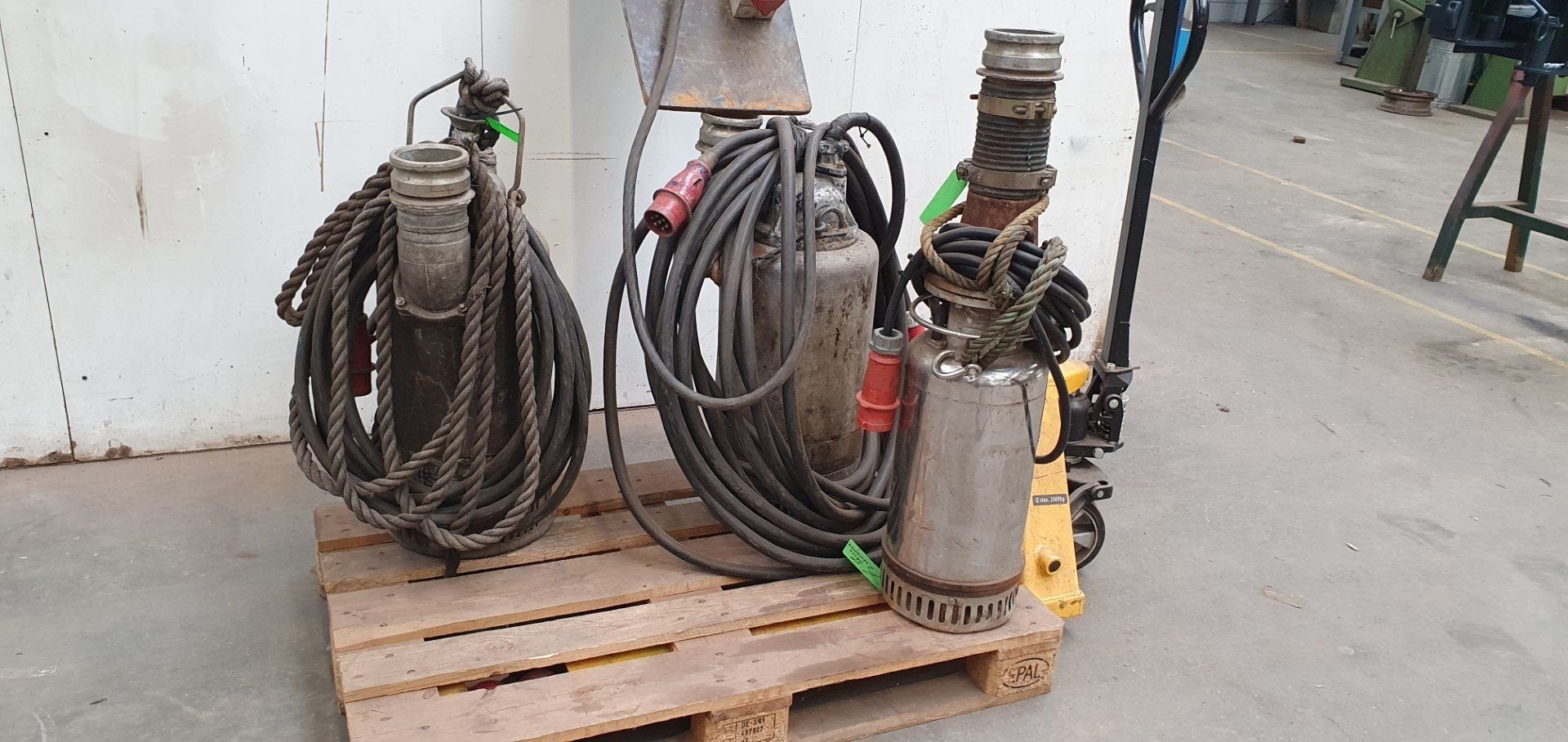 Klokpomp 4 duims 380v aluminium 3 x 100m3 (gebruikt), Ophalen, Gebruikt, -, -