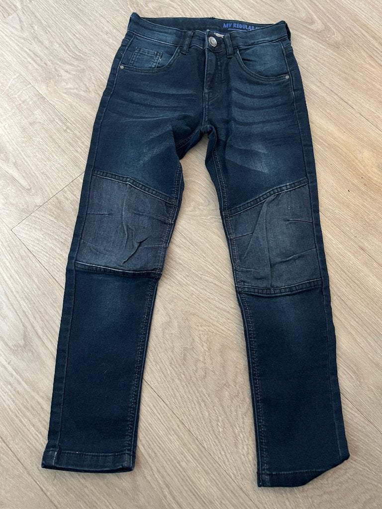 spijkerbroek maat 134, Broek, Gebruikt, Ophalen of Verzenden, Hema
