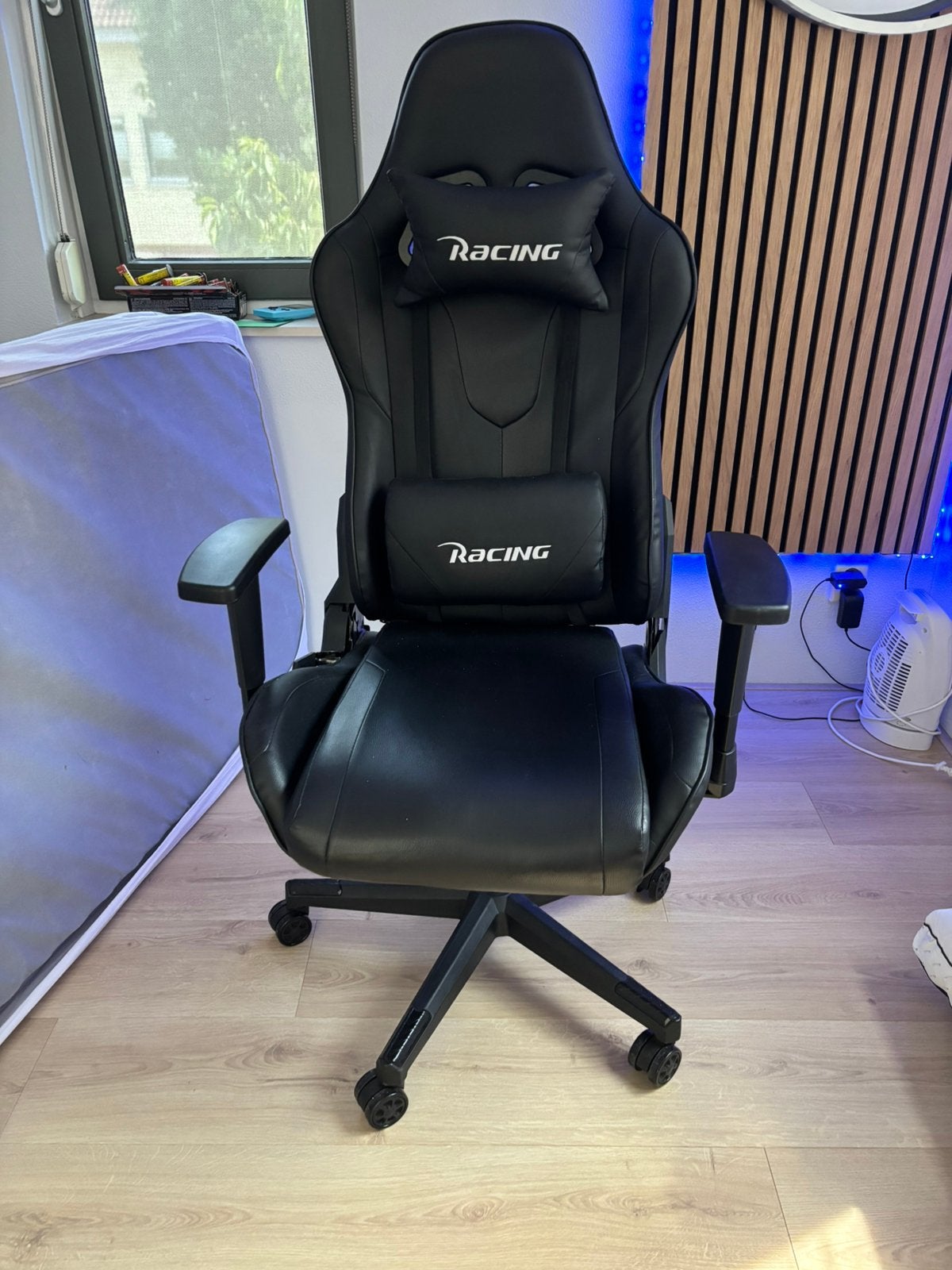 Gaming stoel racing, Ophalen, Zwart, Zo goed als nieuw, Gaming bureaustoel