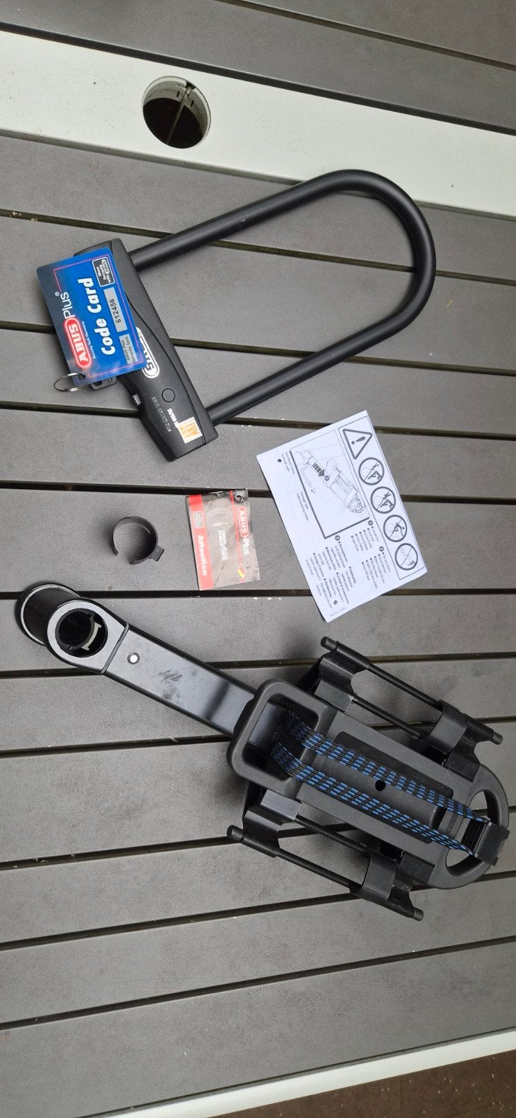 Bagagedrager/slot Abus voor bevestiging aan zadelpen, Ophalen of Verzenden, Nieuw