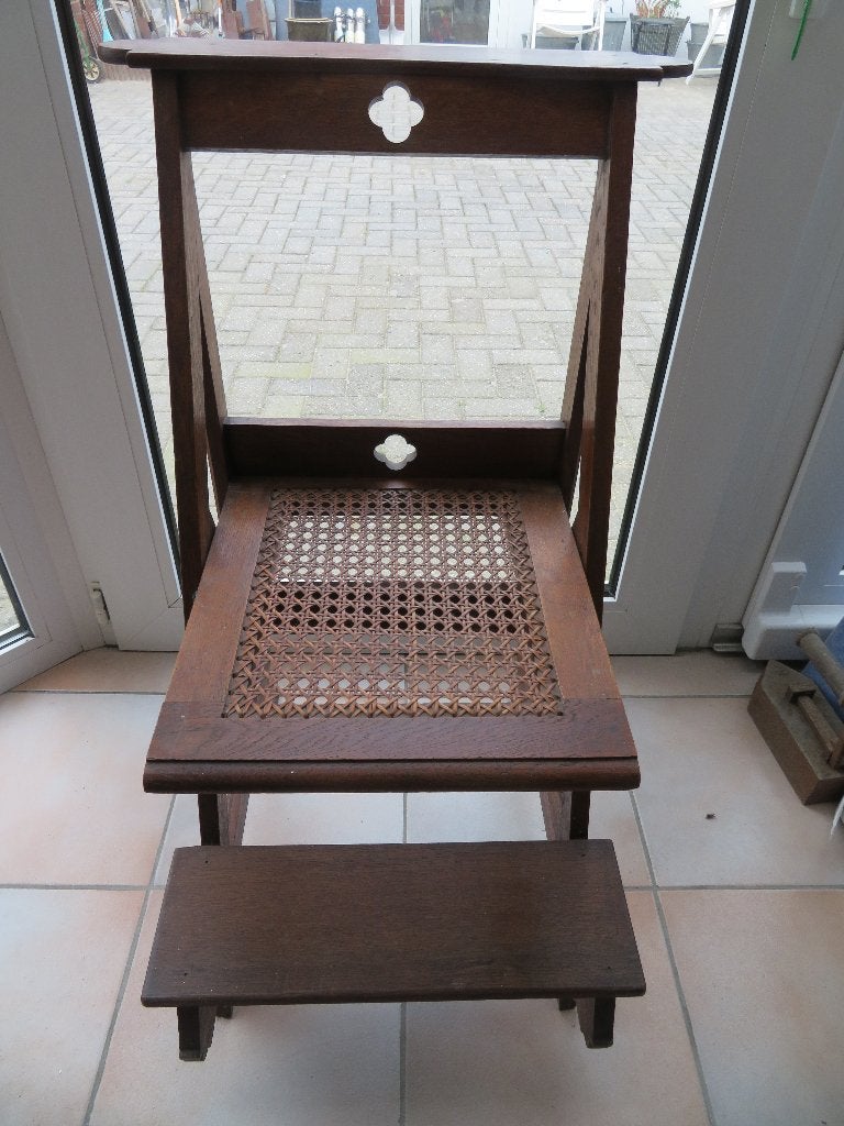 Antieke eiken bidstoel, Antiek en Kunst, Ophalen