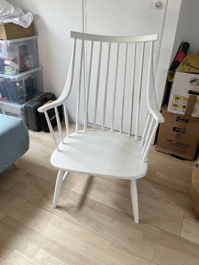 Vintage Spijlenstoel Design Lena Larsson, Huis en Inrichting, Fauteuils, Ophalen, Gebruikt, Mid century; jaren 60; Zweeds; Scandinavisch