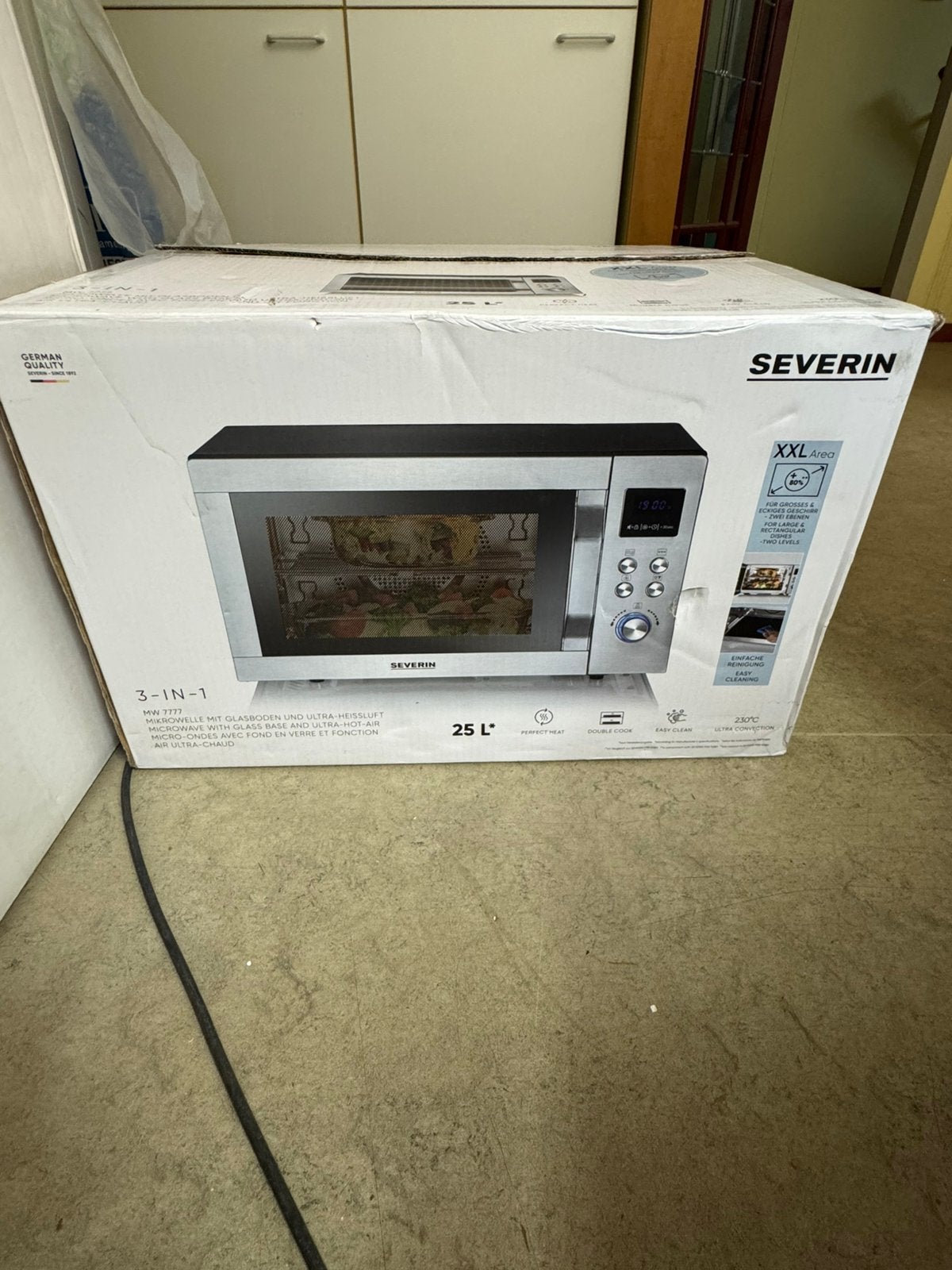 Severin magnetron 3in1 25L, Ophalen, Zo goed als nieuw, Hete lucht