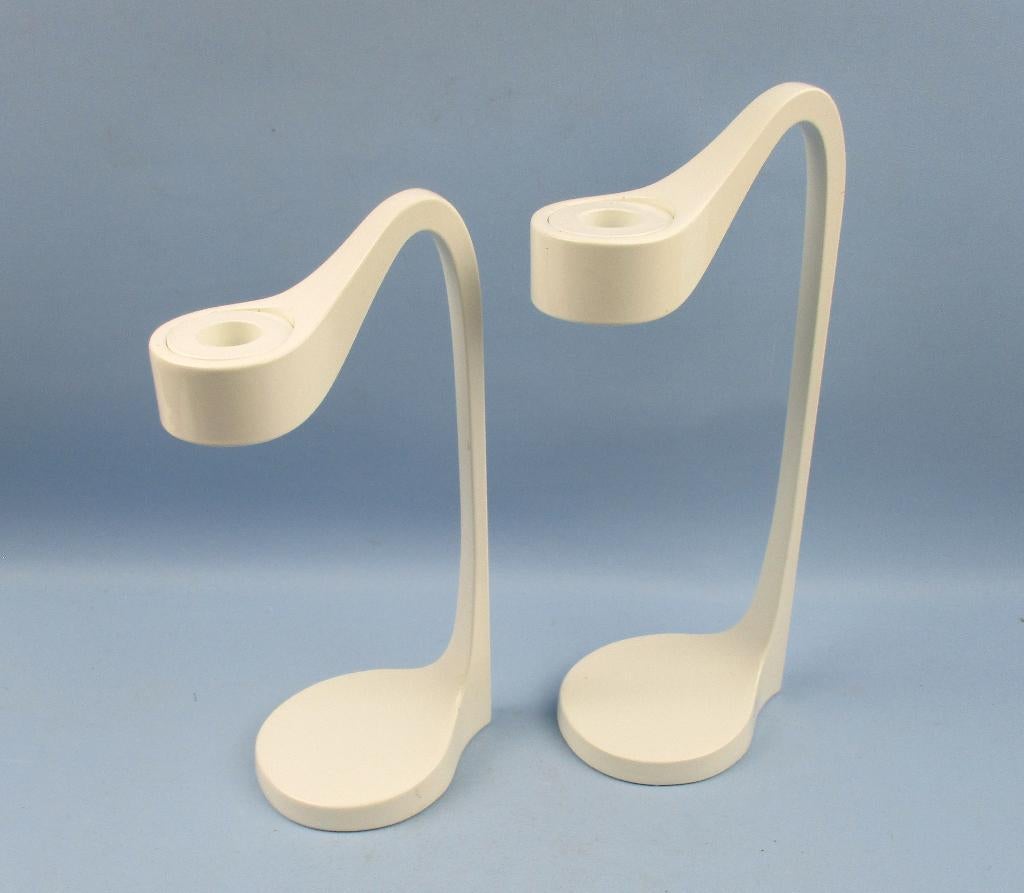Design Ikea Kandelaars set, Gebruikt, 25 tot 50 cm, Wit, Ophalen of Verzenden
