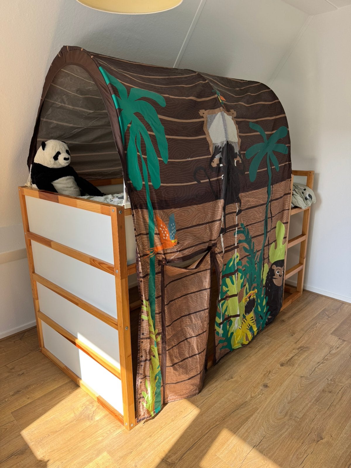 Bedtent, lamp en kussens thema jungle te koop, Ophalen, Gebruikt, Overige typen, Meerkleurig