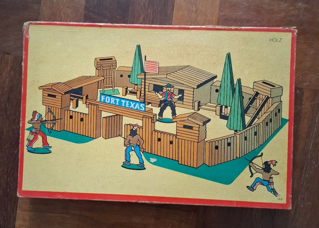 Vintage houten Fort Texas jaren 70, Verzamelen, Ophalen of Verzenden, Zo goed als nieuw