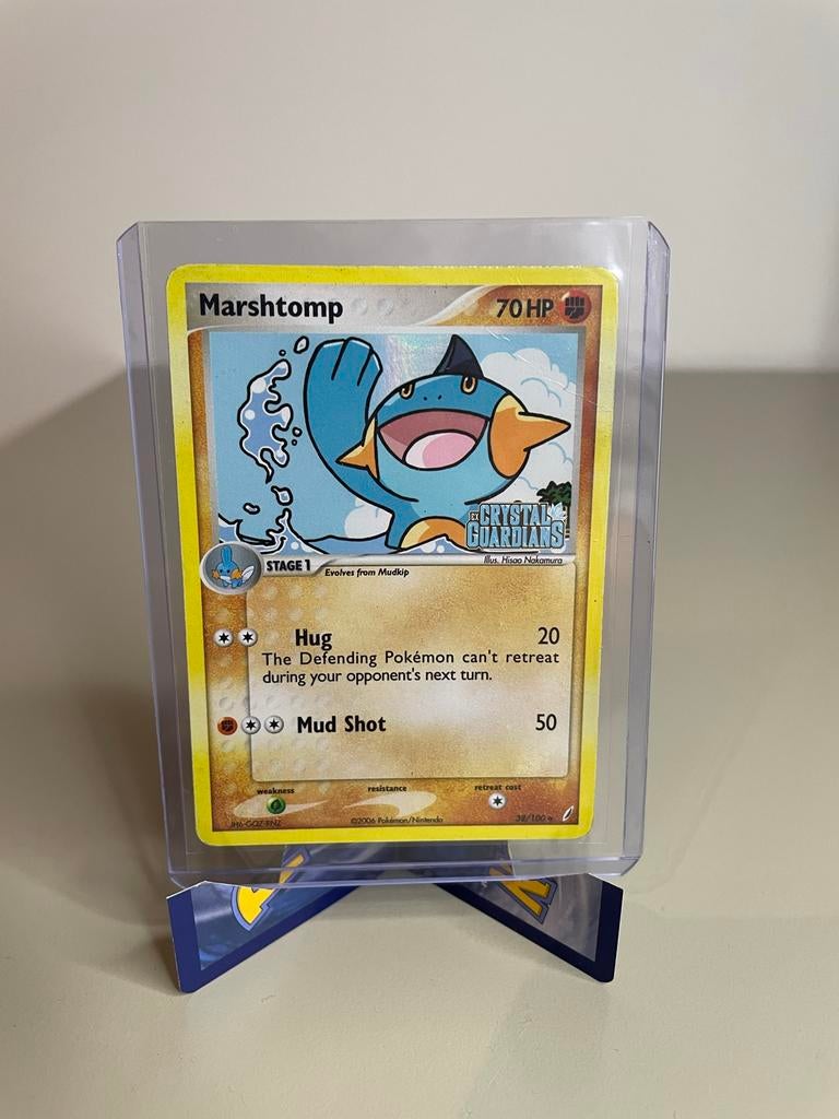 Marshtomp [Reverse Holo] #38 Pokemon Crystal Guardians, Ophalen of Verzenden, Gebruikt, Losse kaart, Foil