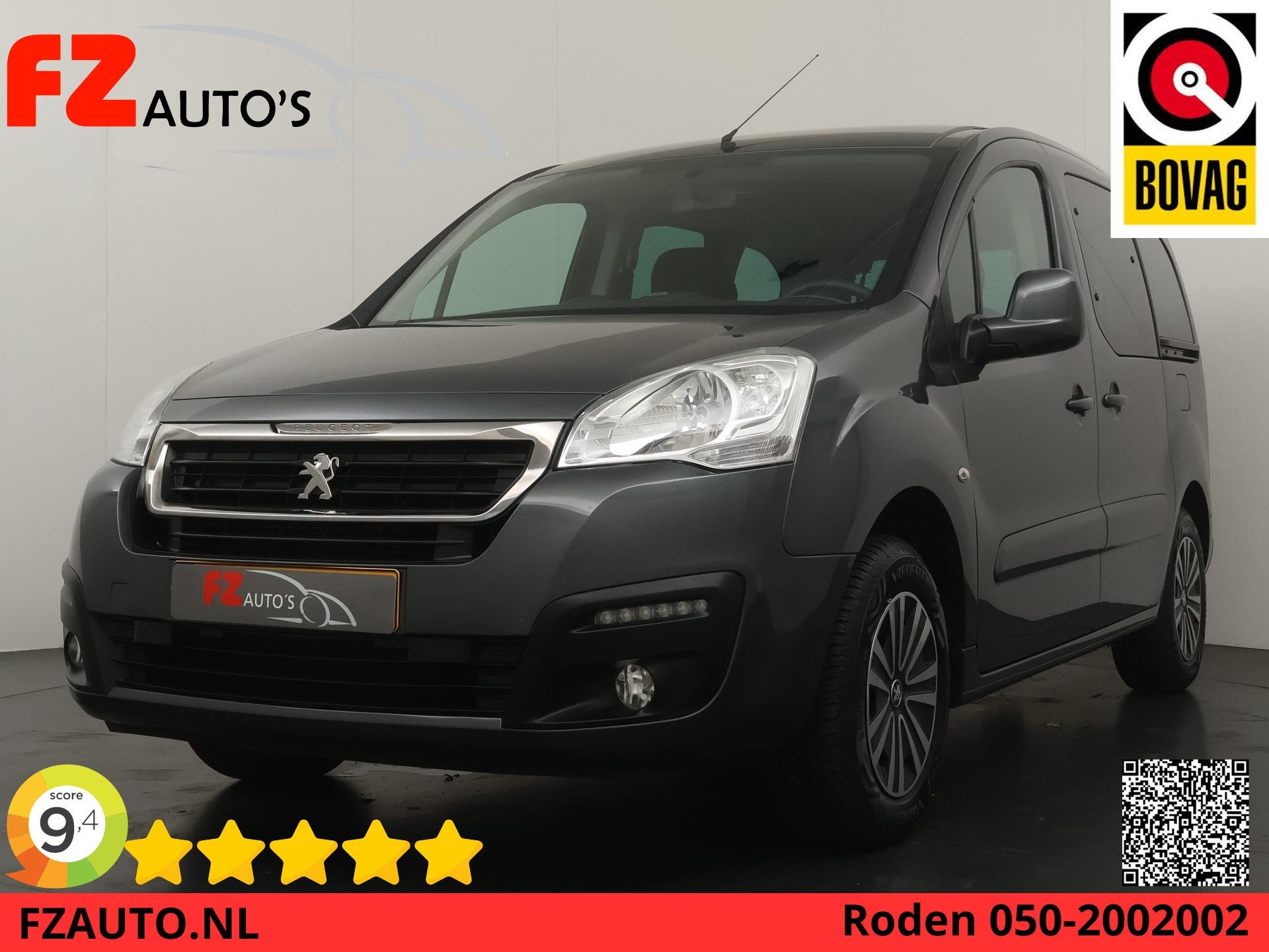 Peugeot Partner Tepee 1.2 PureTech Active - Airco - Cruise C, Auto's, Peugeot, Voorwielaandrijving, Stof, 1199 cc, Handgeschakeld