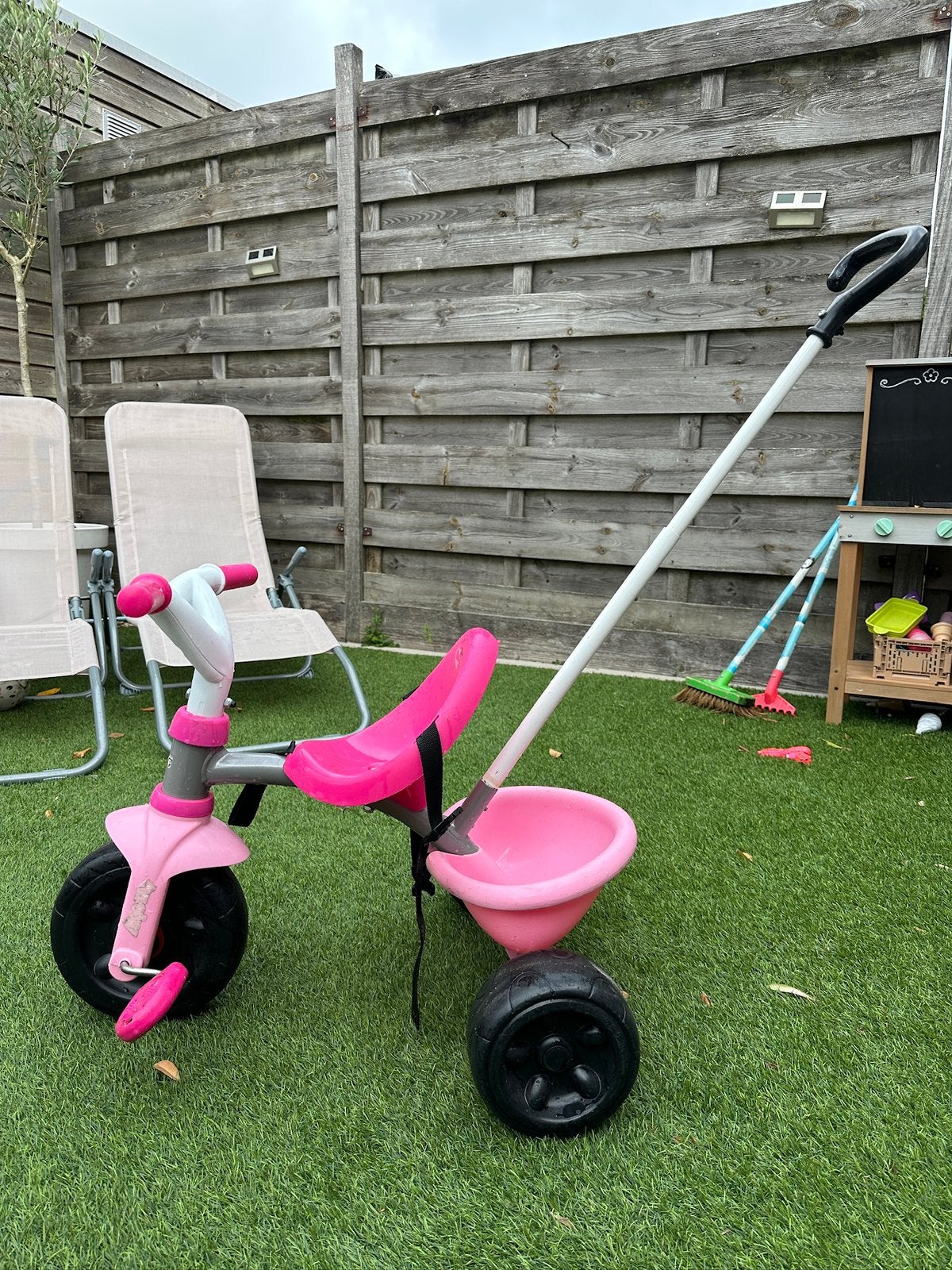 Roze smoby driewieler (vaste prijs), Ophalen of Verzenden, Zo goed als nieuw
