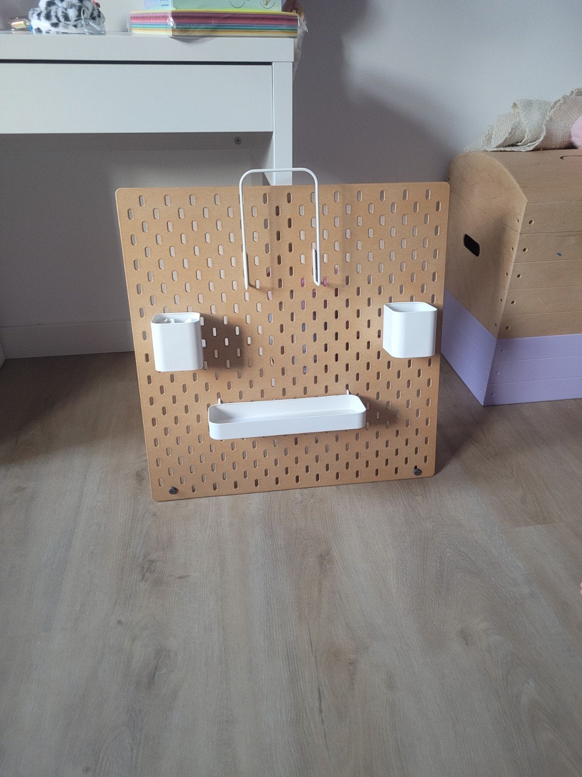 IKEA SKÅDIS ophangbord 56x56 cm, Hout, Gebruikt, Ophalen of Verzenden, Scandinavisch
