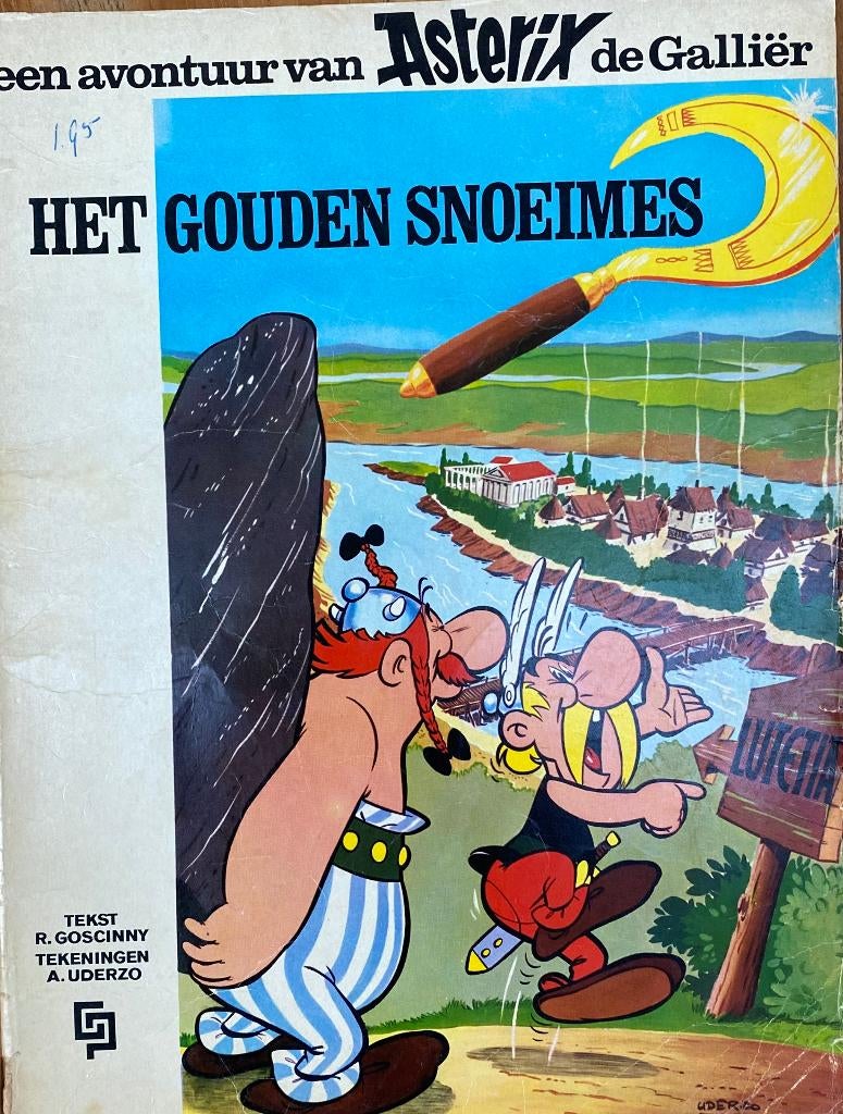 ASTRIX DE GALLIËR .HET GOUDEN SNOEIMES. 52JAAR OUD uit 1974, Boeken, Eén stripboek, Ophalen of Verzenden, Zo goed als nieuw, Goscinny & Uderzo