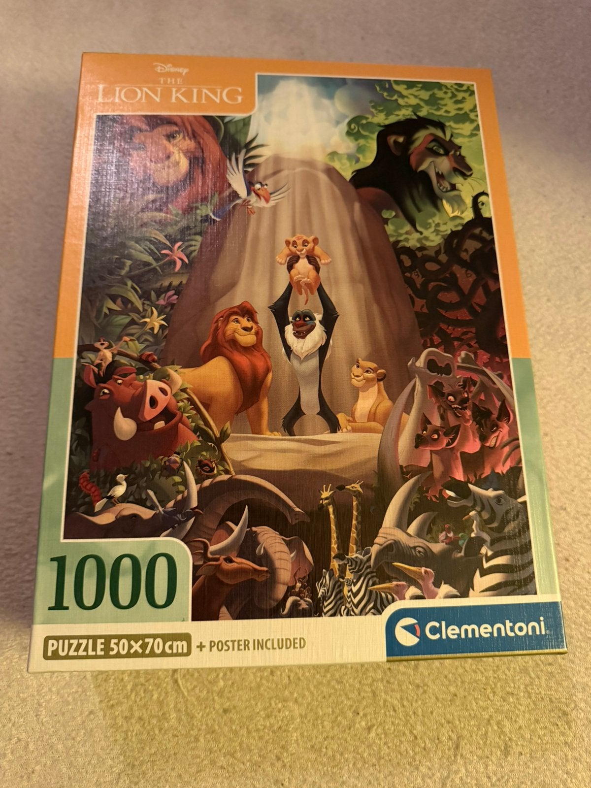 Lionking puzzel, Ophalen of Verzenden, 500 t/m 1500 stukjes, Zo goed als nieuw