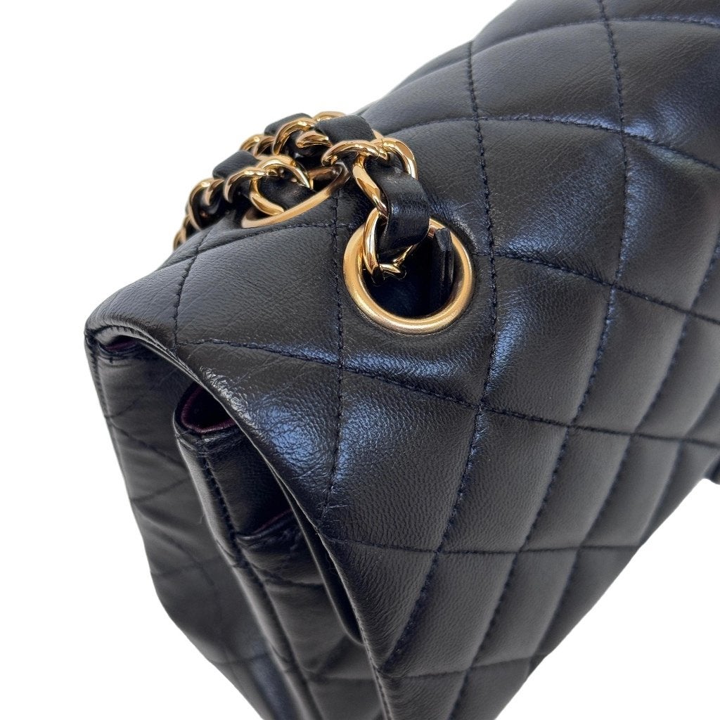 Chanel authentiek handtas crossbody schouder lamsleer zwart image 6