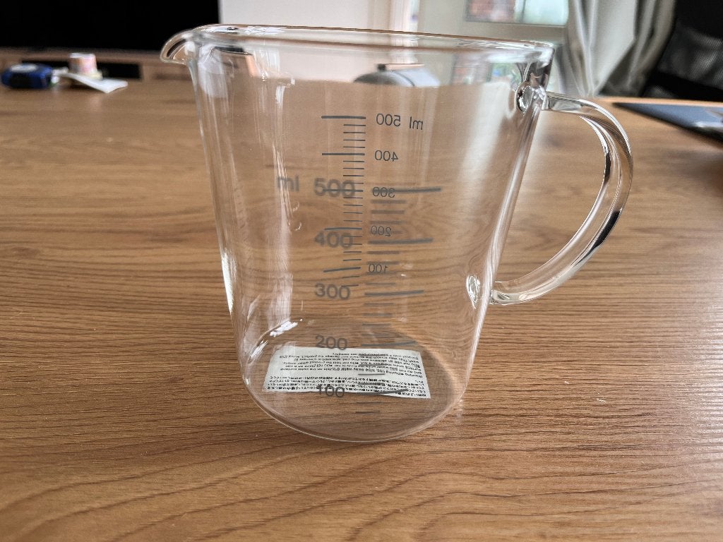 MUJI glazen maatbeker 500ml – Made in Japan, Ophalen of Verzenden, Zo goed als nieuw