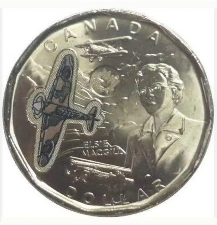 Canada - Color 1 dollar 2023 - Honouring Elsie MacGill - Cir, Postzegels en Munten, Verzenden, Noord-Amerika, Losse munt