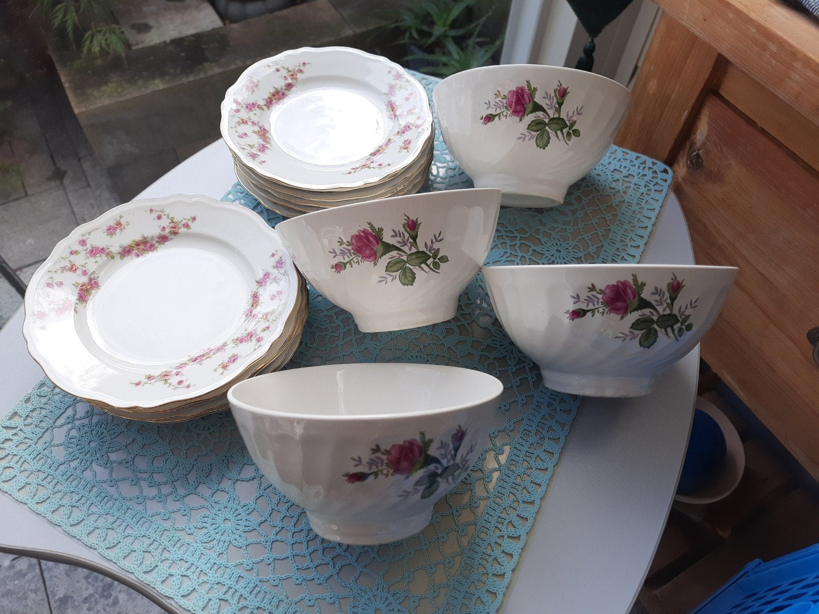 Prachtig 11 schotels 4 schaaltjes, Ophalen of Verzenden