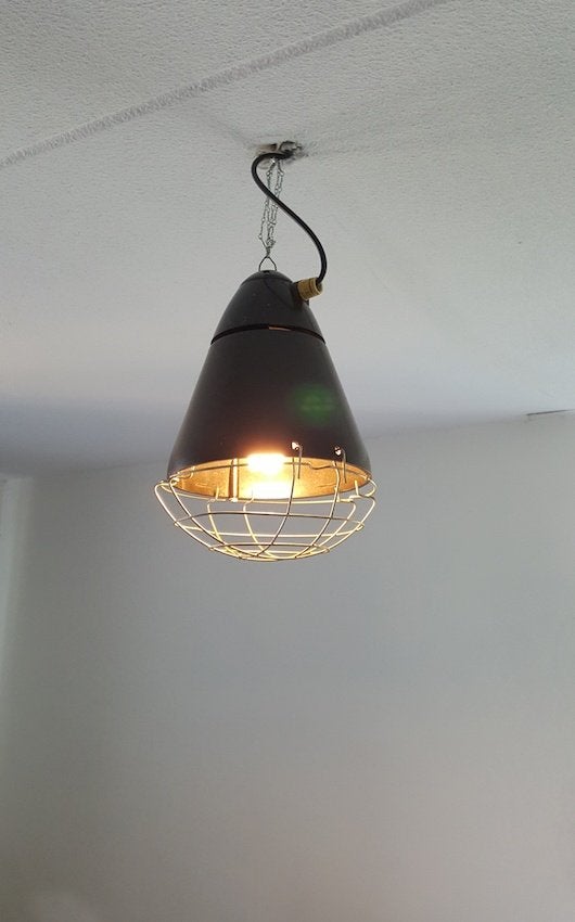 vintage bakelieten  industriele lamp, Ophalen, Overige materialen, Gebruikt, Hanglamp