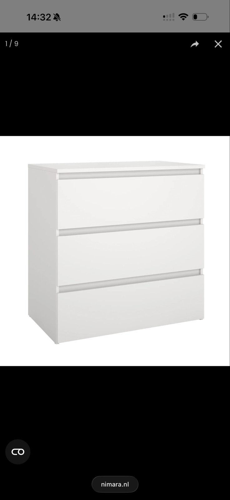 IKEA Malm kast 3 lades gratis op te halen in Culemborg, Huis en Inrichting, 3 of 4 laden, Ophalen, Gebruikt