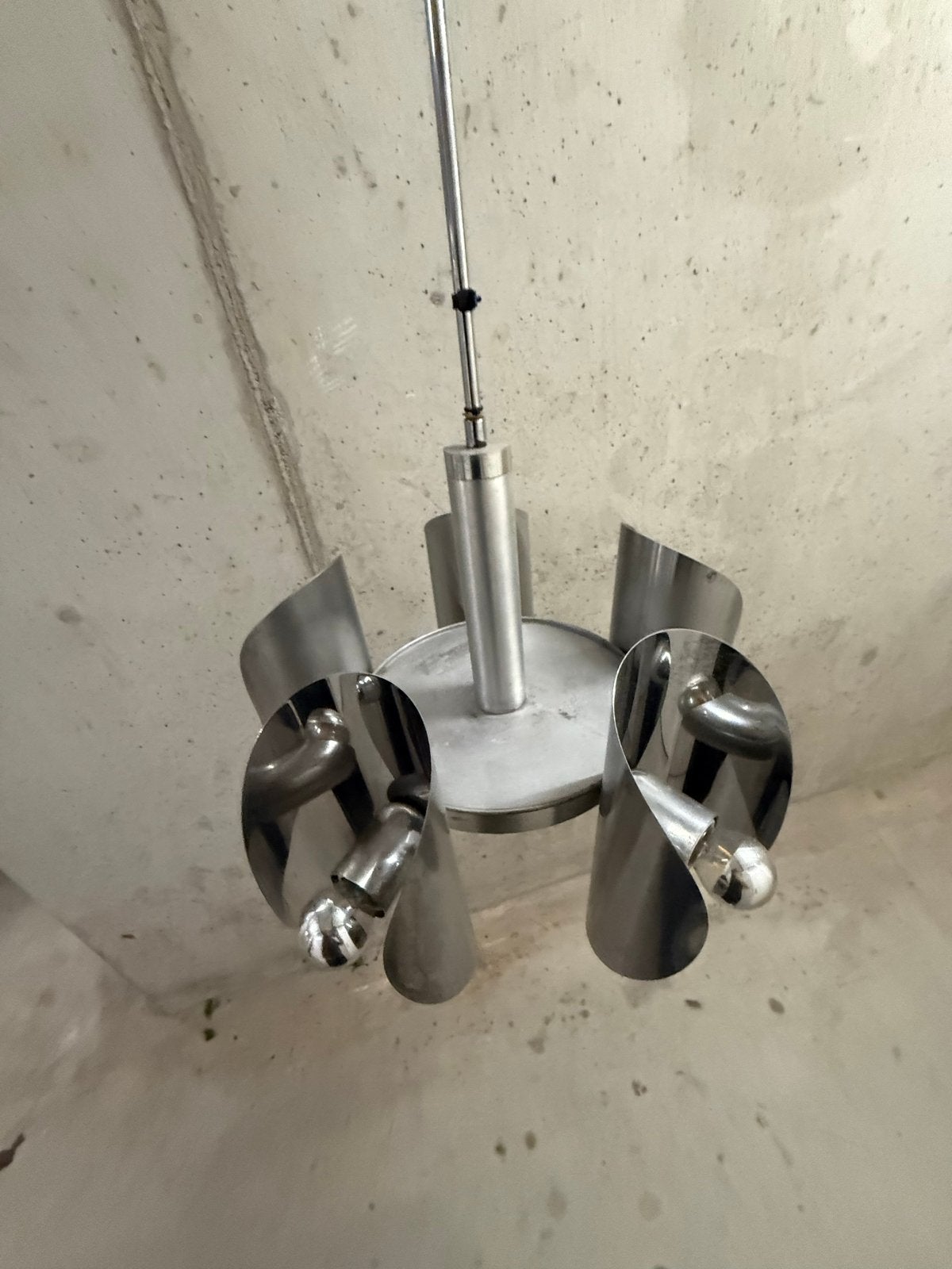 Space Age Vintage Design Hanglamp, Huis en Inrichting, Lampen | Hanglampen, Ophalen, Gebruikt, Metaal, E14 (klein)