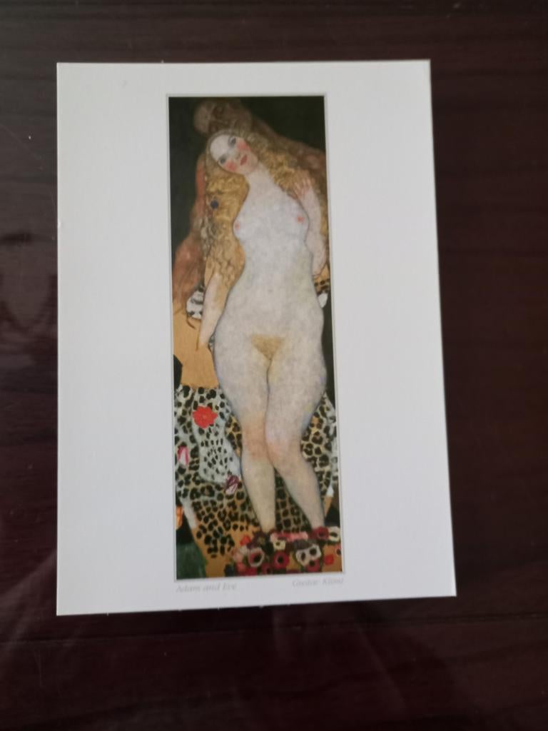 Kunstkaart Klimt.Adsm en Eva. Onlopen, Ophalen of Verzenden, Sterren en Beroemdheden