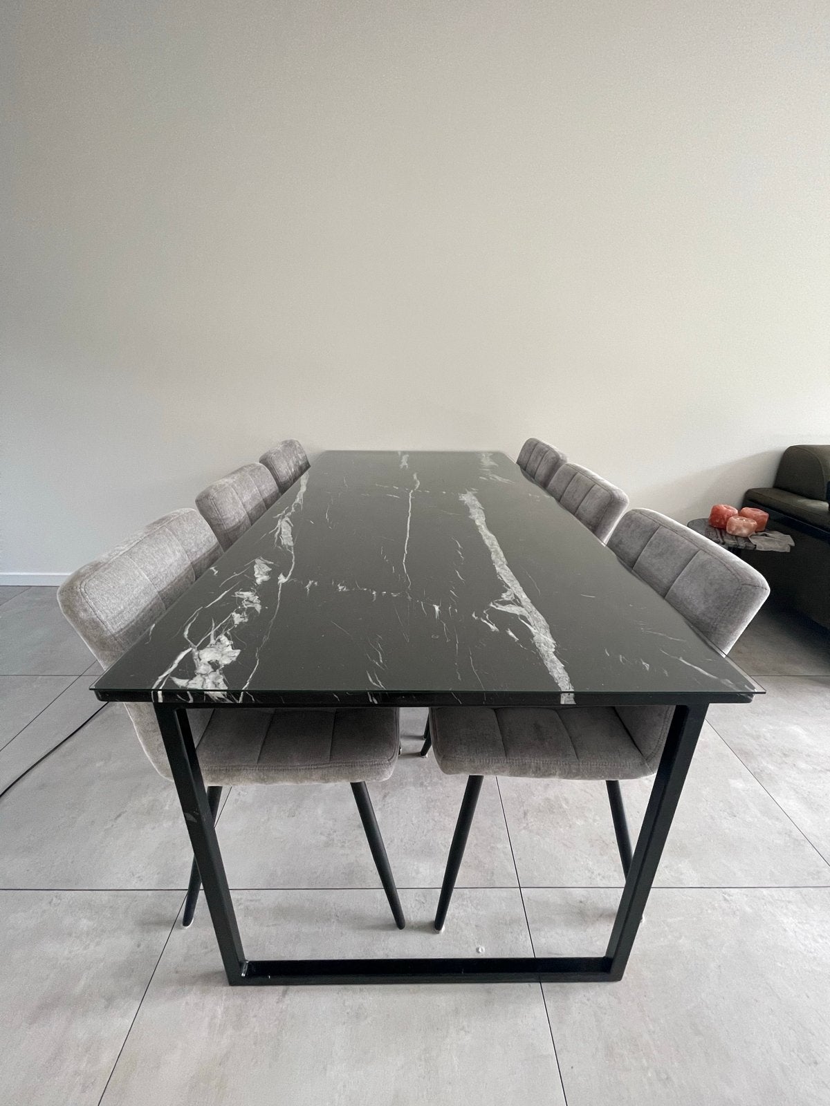 Marmeren eettafel, Ophalen, 50 tot 100 cm, Zo goed als nieuw, Vijf personen of meer