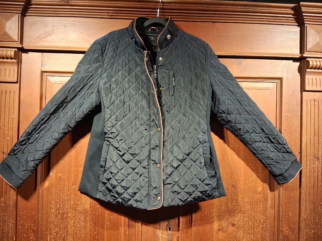 Donkerblauwe gewatteerde dames jas XXL Miao, Blauw, Maat 46/48 (XL) of groter, Ophalen of Verzenden, Zo goed als nieuw