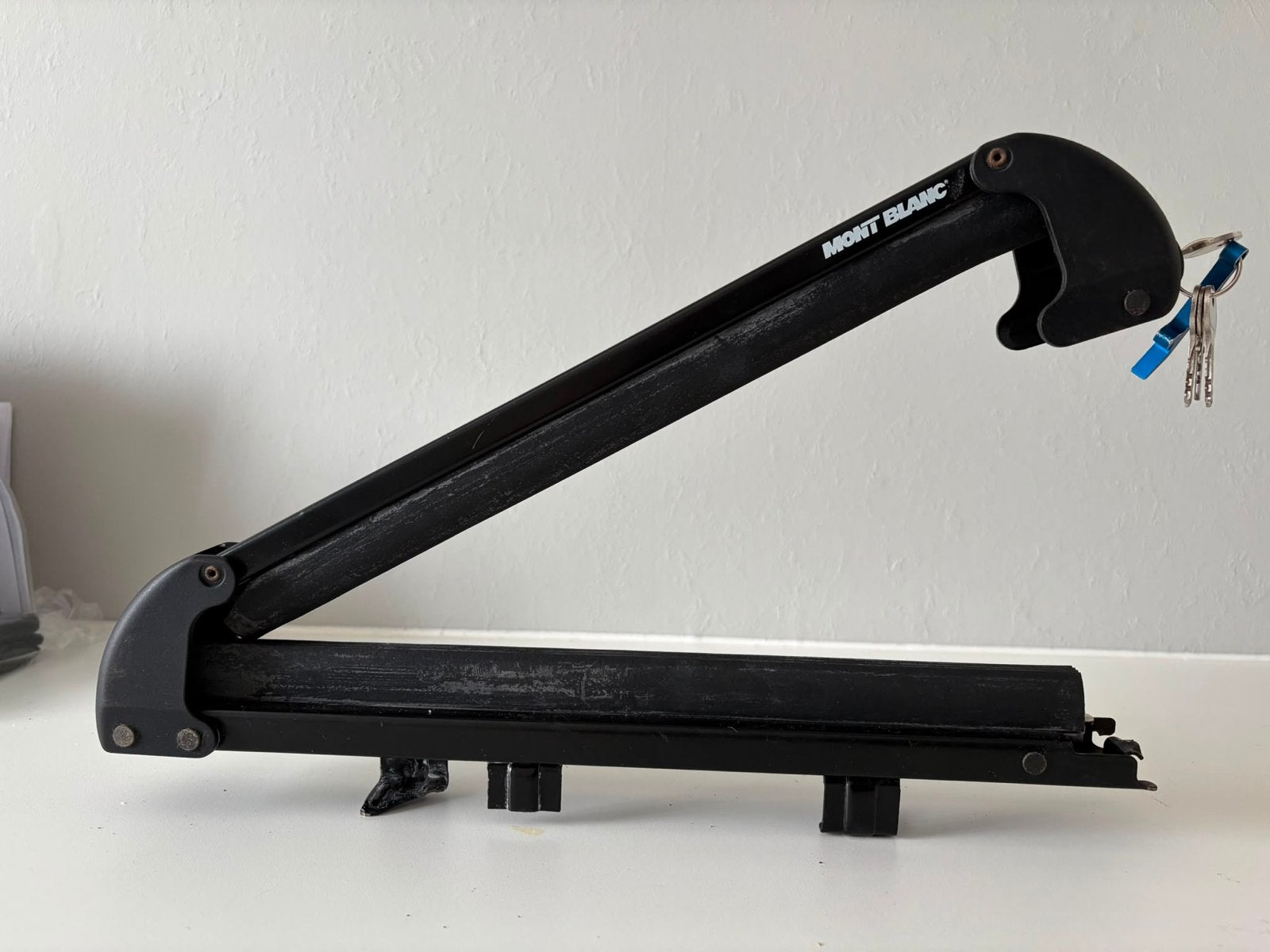Mont Blanc Skihouder - Skibox voor dakdragers, Auto diversen, Dakdragers, Ophalen, Gebruikt