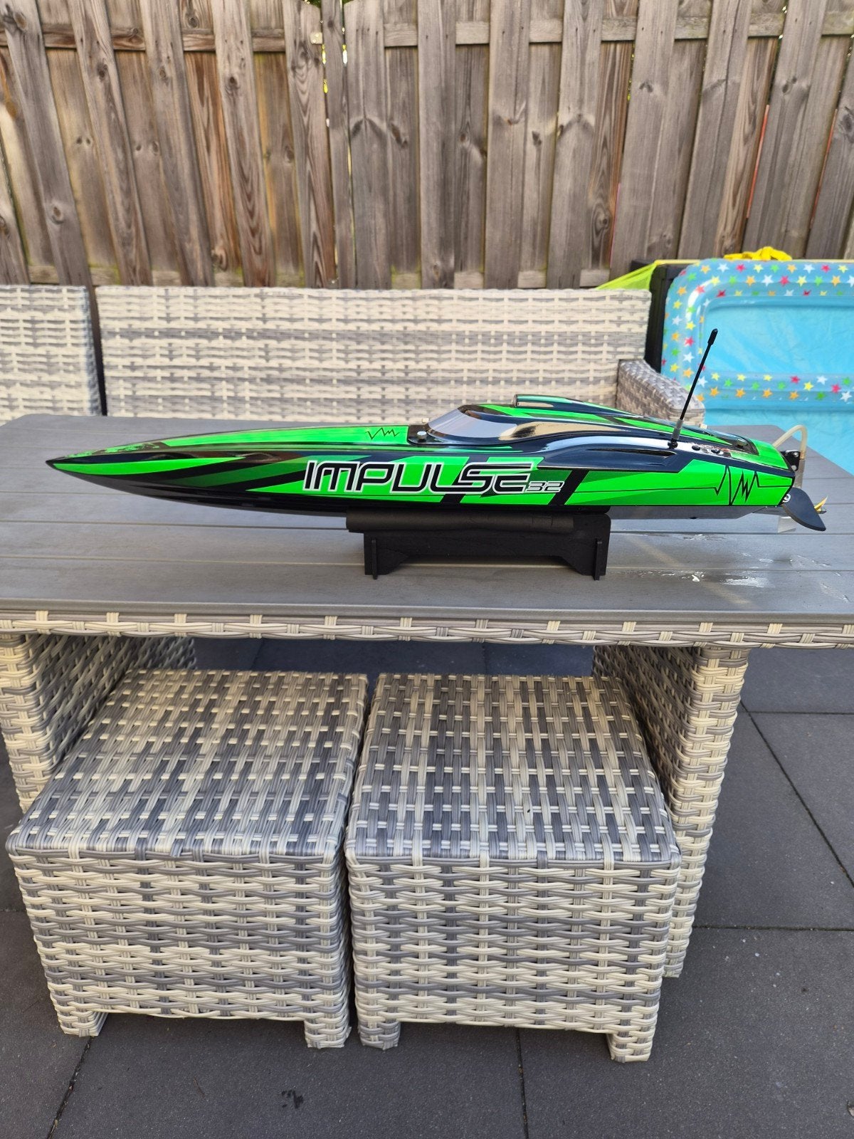 Proboat Impulse 32 Brushless Deep-V RTR - Zwart/Groen, Ophalen, Zo goed als nieuw, Groter dan 1:32, Overige merken