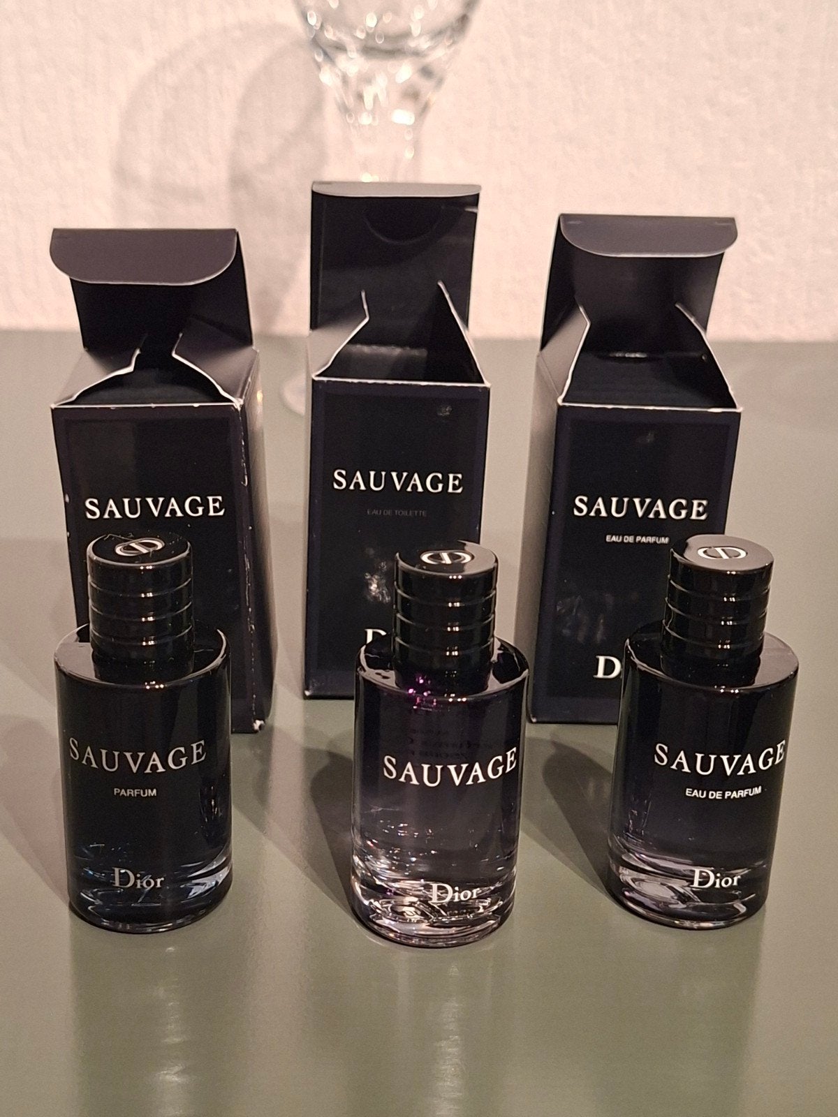 Dior Sauvage - P - EdT - EdP 10ml - Exilir - P -7,, Ophalen of Verzenden, Zo goed als nieuw, Miniatuur