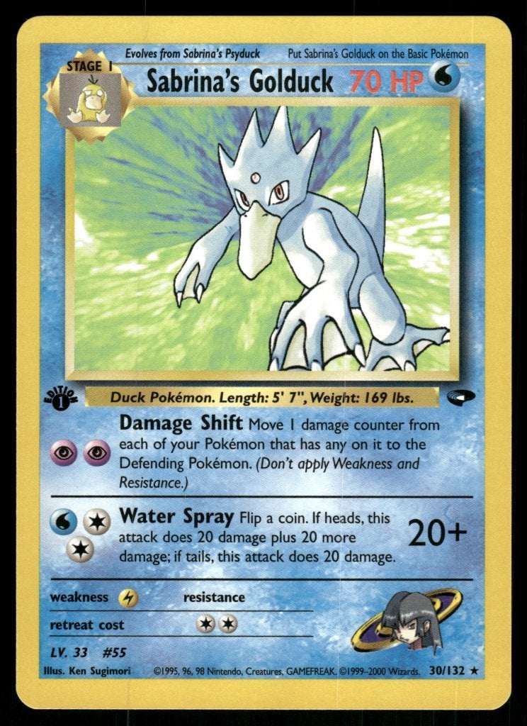 Sabrina's Golduck 30/132 - Gym Challenge (1st editon), Verzenden, Gebruikt