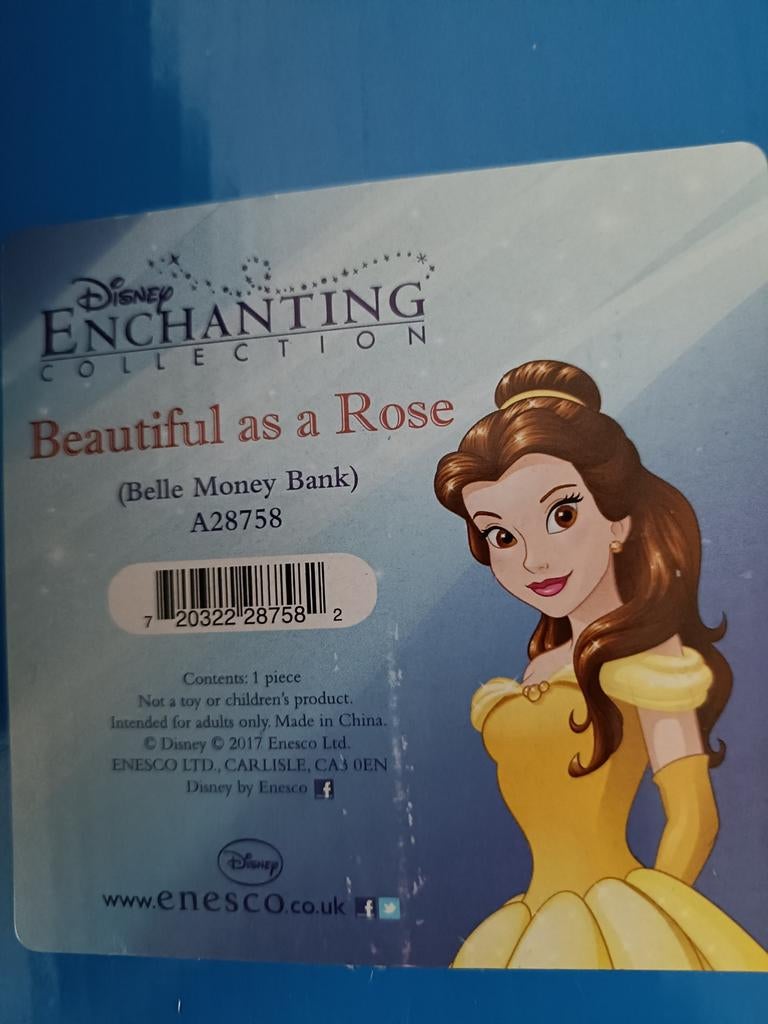 Disney Belle spaarpot - Beautiful as a Rose, Ophalen of Verzenden, Nieuw, Overige thema's