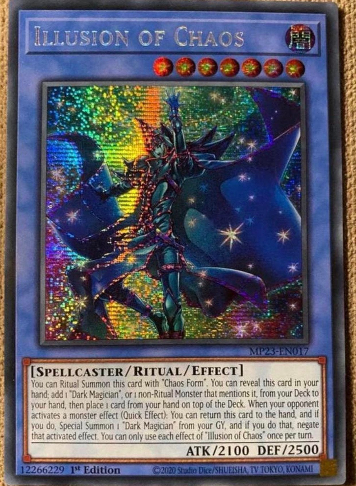 Yu-Gi-Oh! Illusion of Chaos MP23 1st Edition !, Hobby en Vrije tijd, Verzamelkaartspellen | Yu-gi-Oh!, Ophalen of Verzenden, Zo goed als nieuw