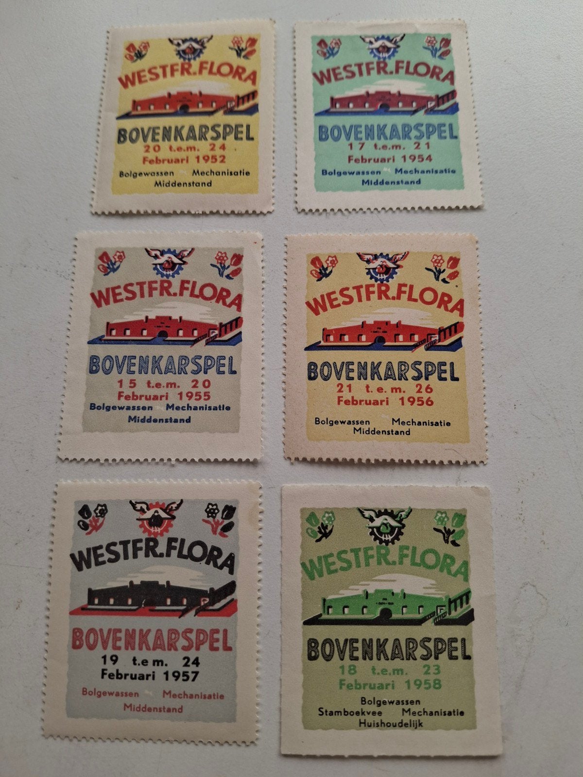 sluitzegels Westfr.Flora Bovenkarspel., Verzamelen, Merken en Reclamevoorwerpen, Ophalen of Verzenden, Zo goed als nieuw, Overige typen