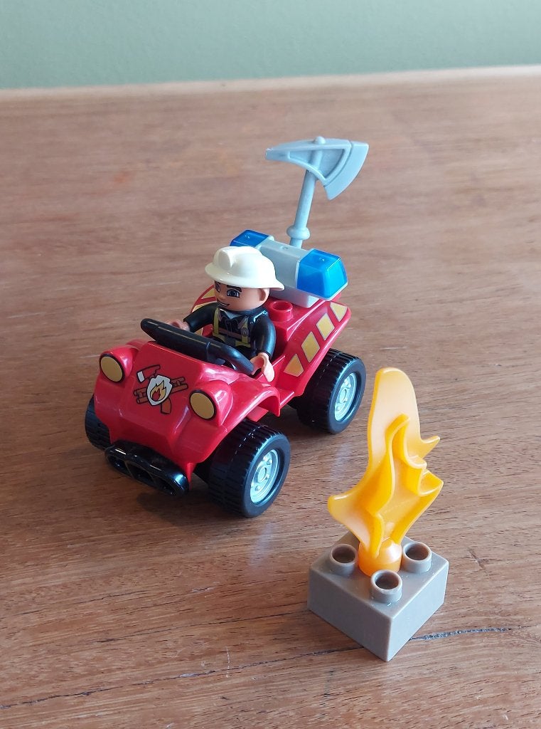 duplo 5603 brandweercommandant, Ophalen of Verzenden, Zo goed als nieuw, Duplo, Complete set