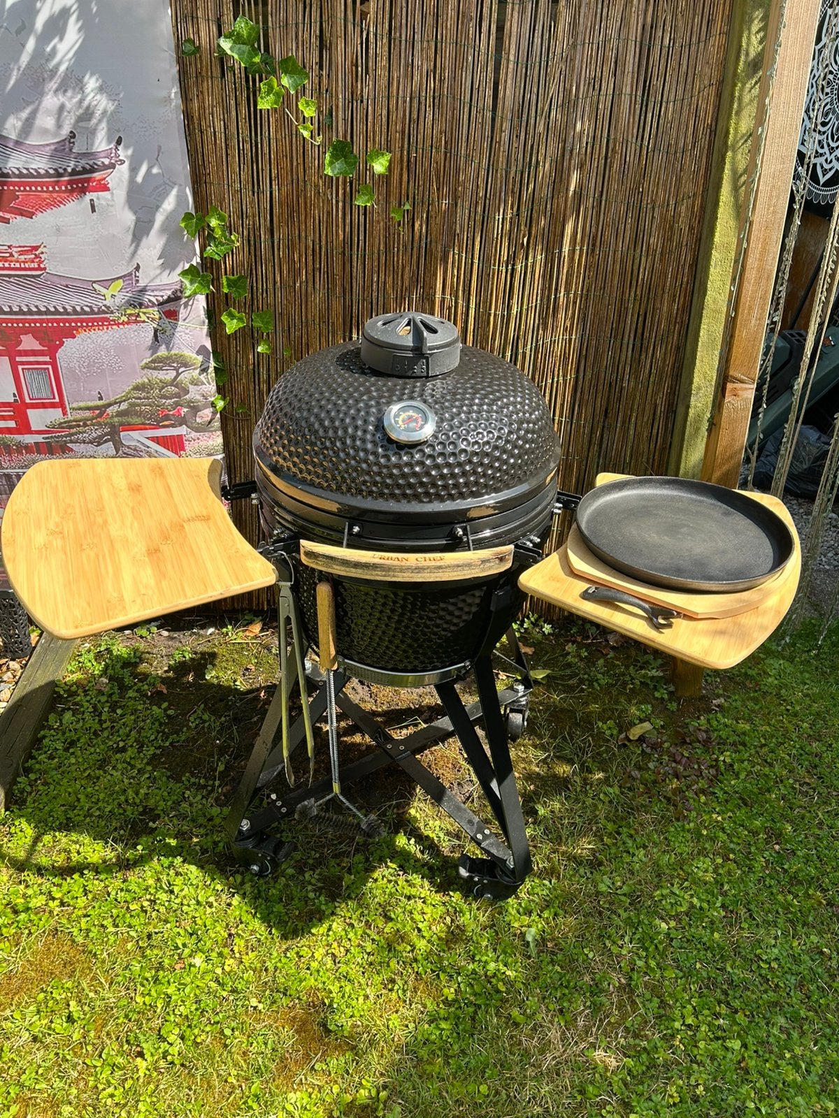Kamado BBQ 54 cm/21 inch – Complete set, Tuin en Terras, Houtskoolbarbecues, Ophalen, Zo goed als nieuw, Met accessoires