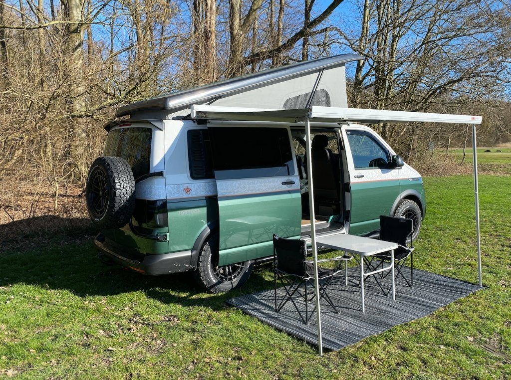 Stoere Off-Grid VW Transporter Camper T6.1/bj.2021/56.130 km, Chemisch toilet, Volkswagen, Bedrijf, Airbags