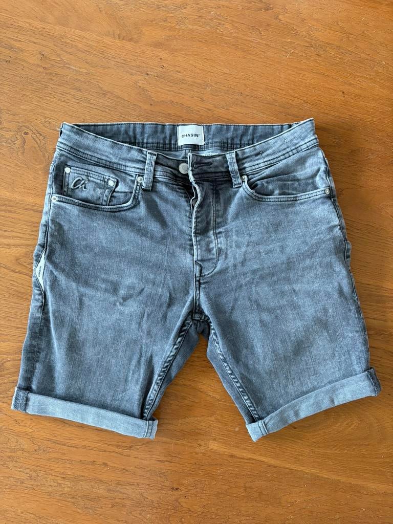 Chasin heren korte broek Never Stop maat S, Ophalen of Verzenden, Zo goed als nieuw, Grijs