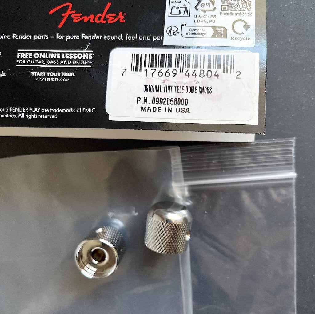 Fender orig. USA parts dome knobs Tele / Precision, Muziek en Instrumenten, Instrumenten | Onderdelen, Verzenden, Nieuw, Elektrische gitaar