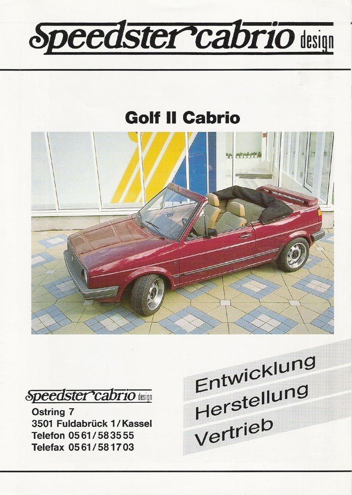 Volkswagen Golf type 2 cabrio folder, Ophalen of Verzenden, Gelezen, Volkswagen
