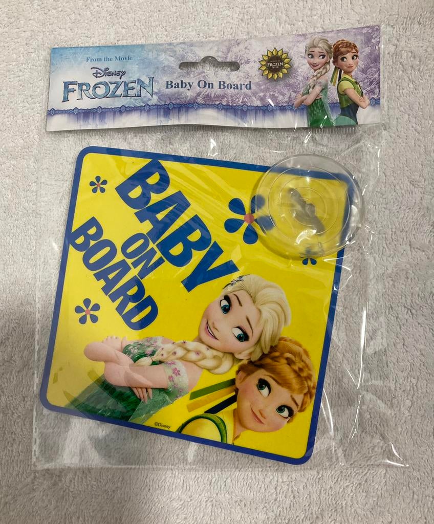 Nieuw Frozen Disney Baby on Board auto zuignap, Ophalen of Verzenden, Nieuw