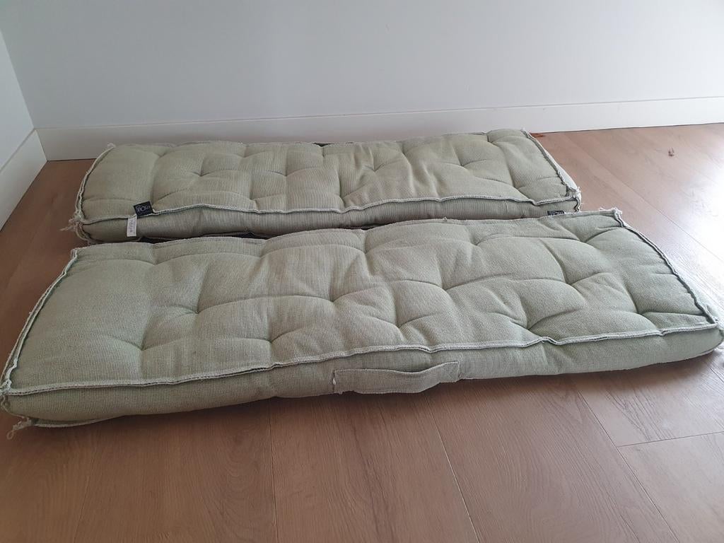 2 (tuin, bank, pallet) kussens, groen.
Merk Unique Living, Tuin en Terras, Tuinmeubel-accessoires, Ophalen of Verzenden, Zo goed als nieuw