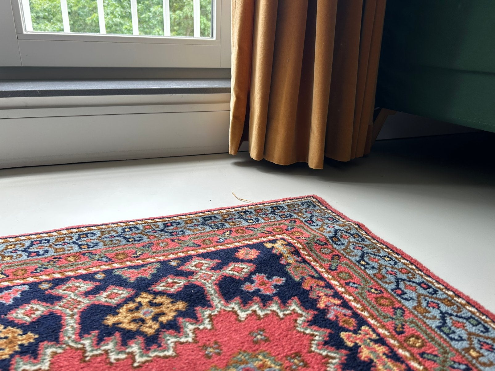 Wollen kleed / loper, Ophalen, Blauw, 200 cm of meer, 50 tot 100 cm