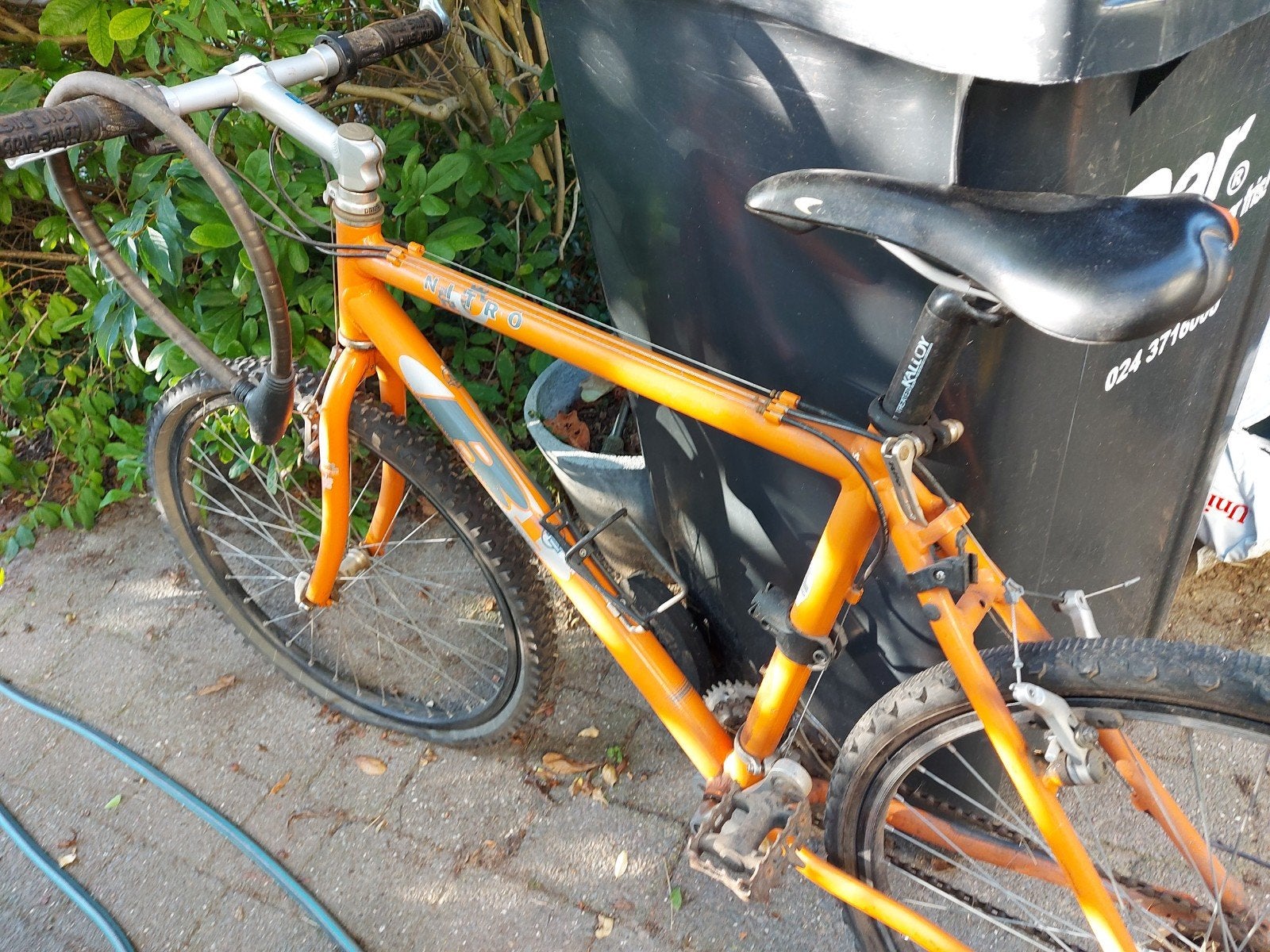 Oranje Nitro mountainbike, aluminium frame, Fietsen en Brommers, Gebruikt, Heren, Geen vering, Ophalen