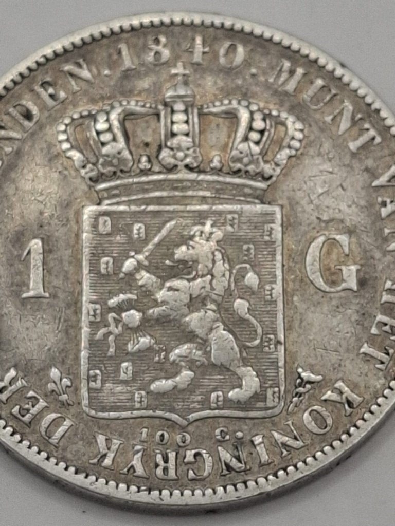 Zilveren 1 Gulden 1840 - Willem I, Postzegels en Munten, 1 gulden, Zilver, Ophalen of Verzenden, Koning Willem I