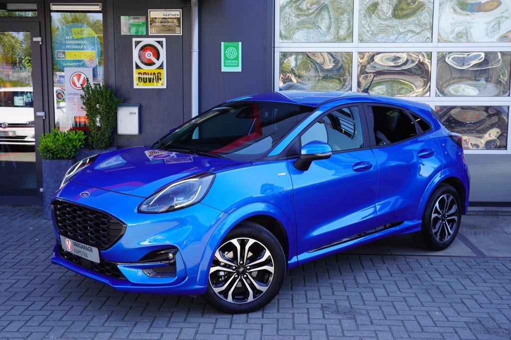 Ford Puma 1.0 EcoBoost Hybrid ST-LINE Titanium NAP AA/ACP/Ca, Auto's, Ford, Euro 6, Blauw, Bedrijf, Hybride Elektrisch/Benzine