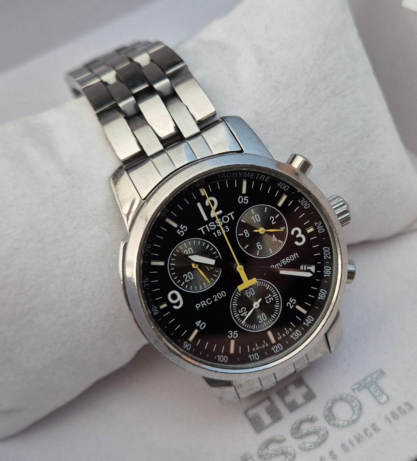 Tissot PRC 200 Chronograaf Herenhorloge met Doos en Boekjes, Ophalen of Verzenden