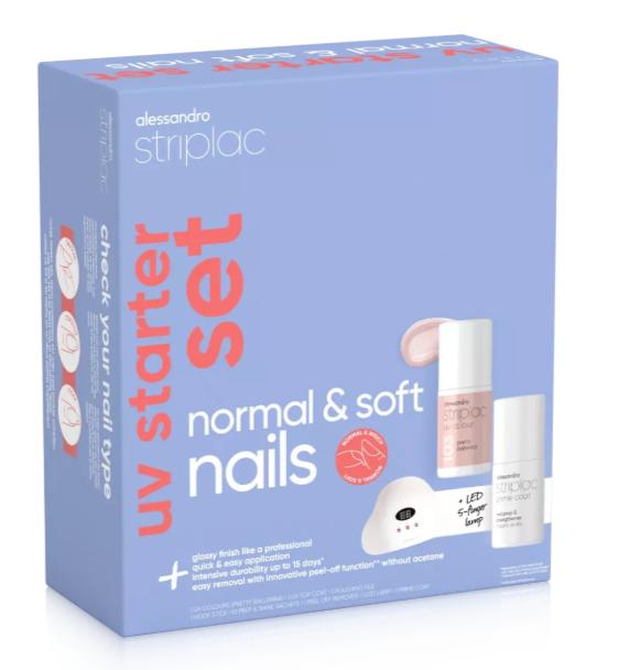 UV starter set nagels Alessandro Striplac + Led lamp, Wit, Nieuw, Ophalen of Verzenden, Handen en Nagels